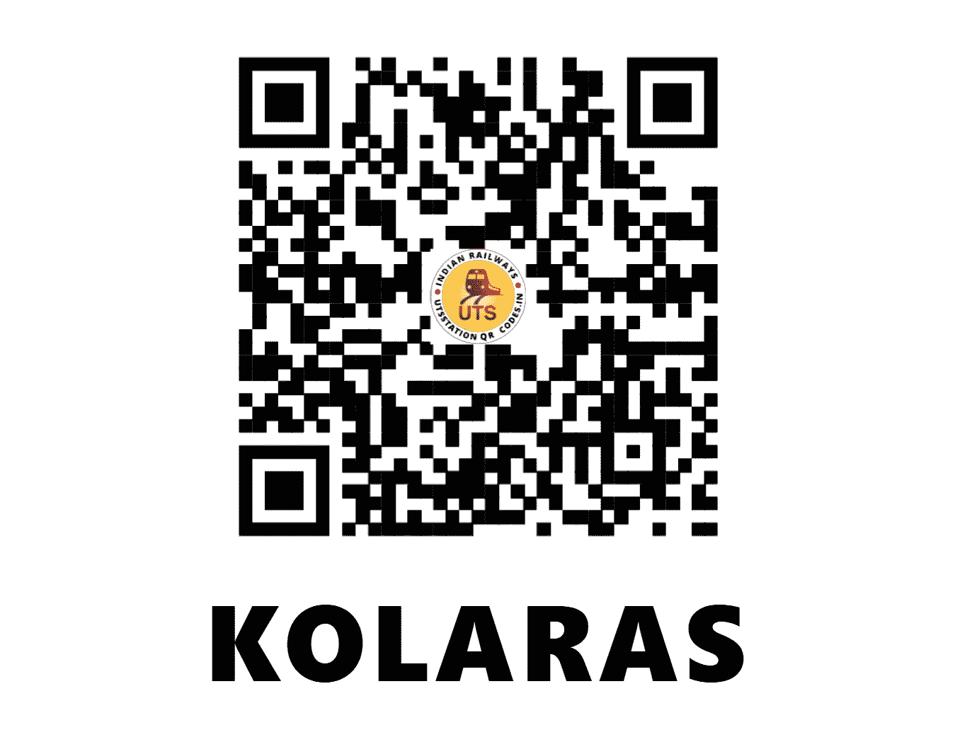 UTS QR Code for KOLARAS - KLRS - WC (MADHYA PRADESH)